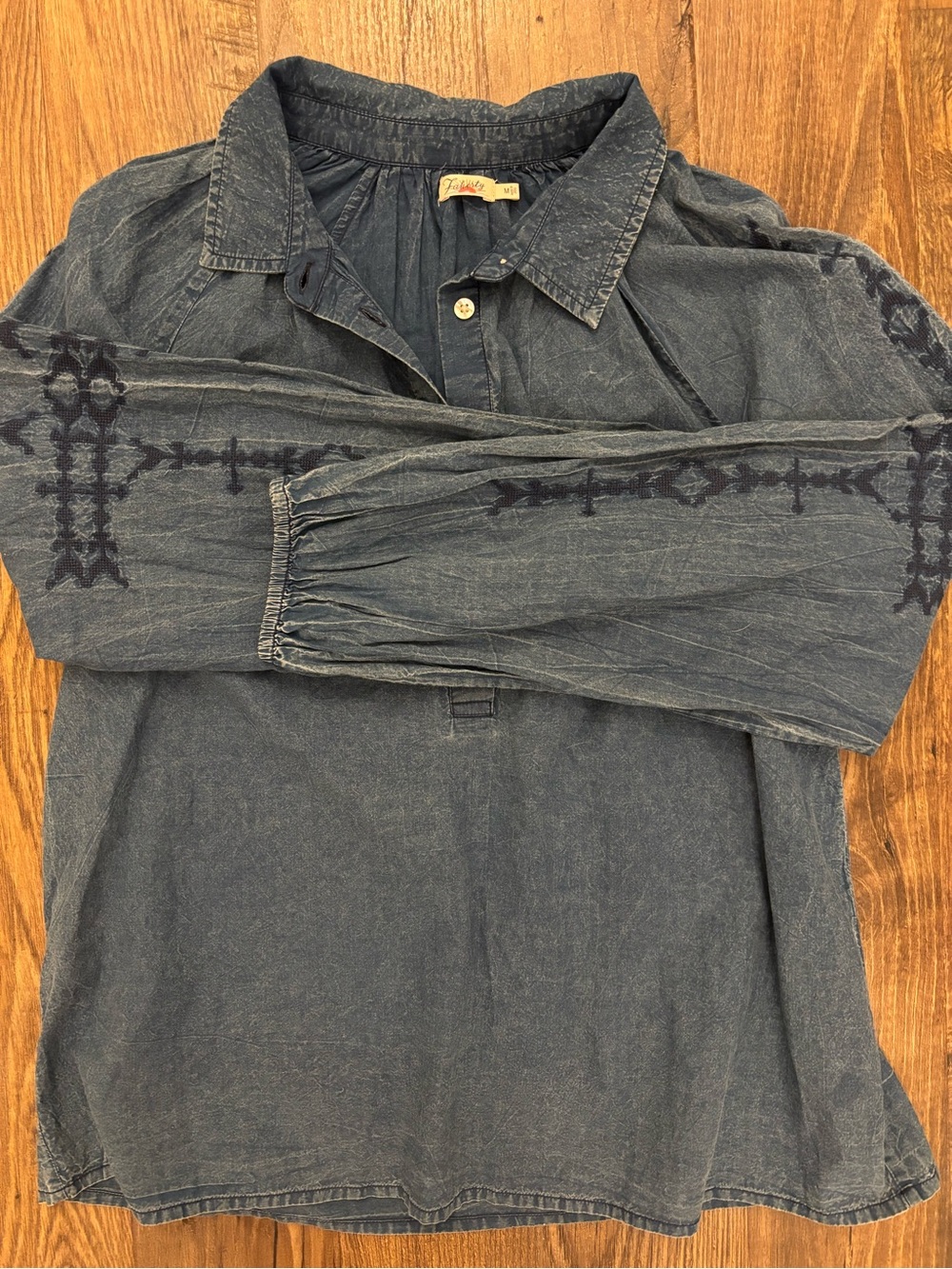 Faherty chambray organic cotton top